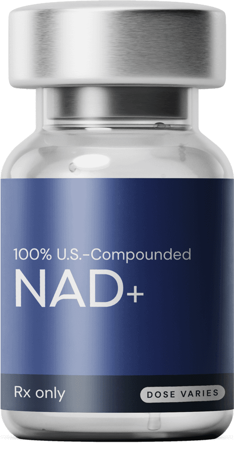 Injection vial of 100% U.S.-compounded NAD+ from PreventiveMD